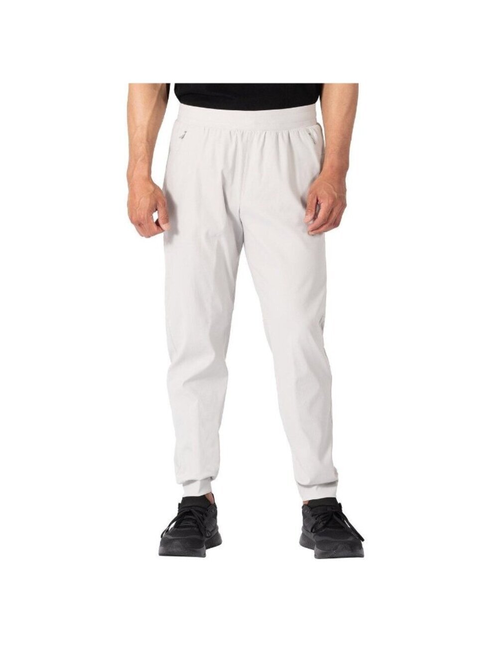 NWOT Soybu Men's S Gray Track Pants Nylon Blend Lightweight Stretch Athletic